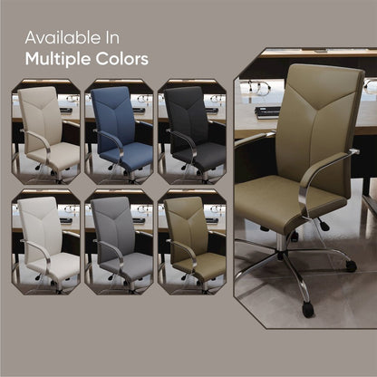 Sonora Modern High-Back Leather Office Chair