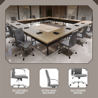 Sonora Modern High-Back Leather Office Chair