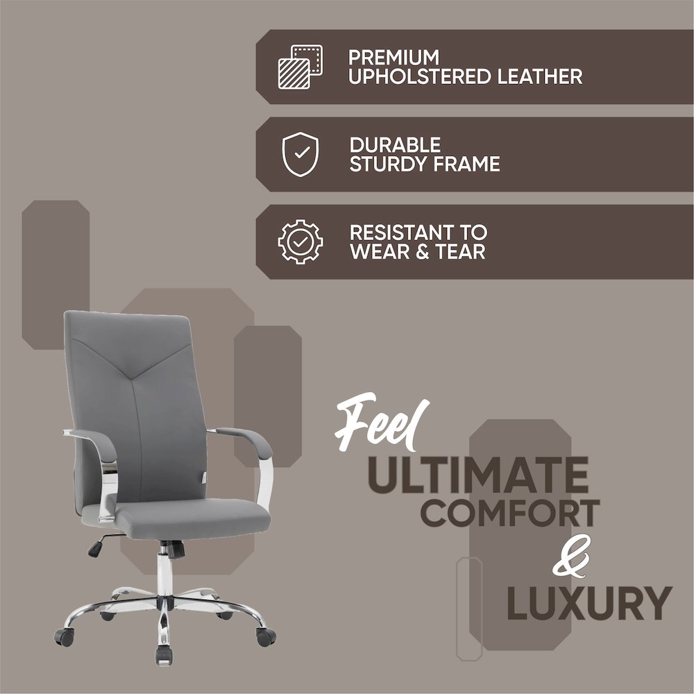 Sonora Modern High-Back Leather Office Chair