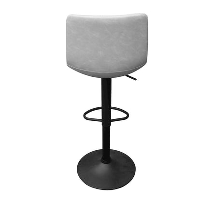 Tilbury Modern Adjustable Bar Stool in Light Grey