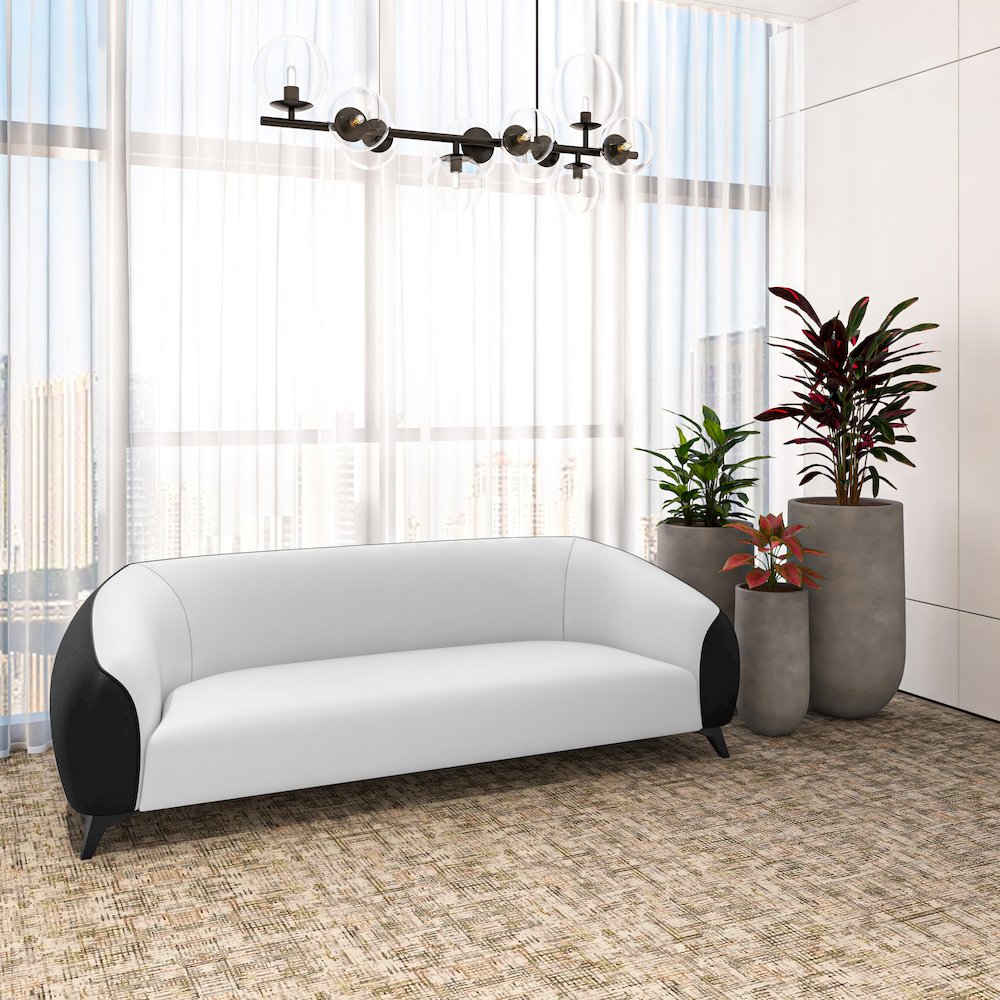 Opula Collection Three Seater Sofa In Black and White