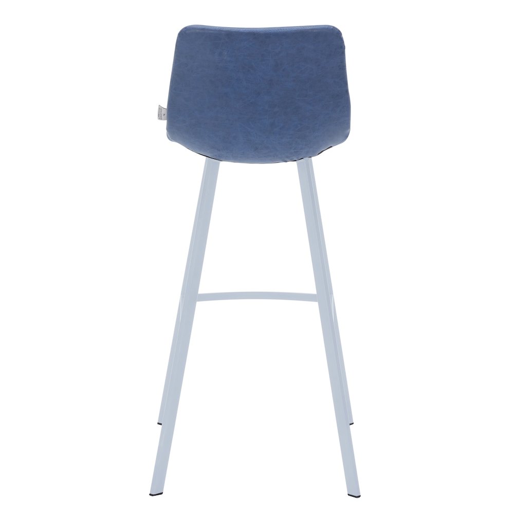 Elland - Bar stool - Peacock Blue - White Base