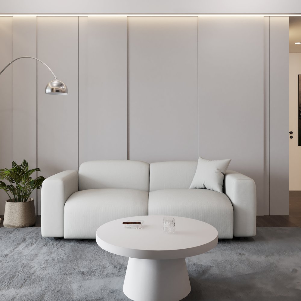 Whisper 4-Seater Conversation Set With a Chaise Lounge Chair in Beige
