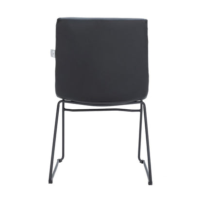 Zylar Series Office Guest Chair in Black Leather