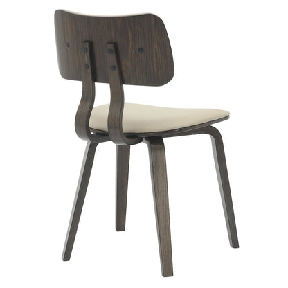 5-Piece Dining Set in Dark Walnut/Taupe