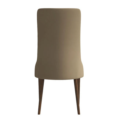 Elm Collection Modern Wooden Dining Chair In Toupe