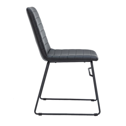 Zylar Series Office Guest Chair in Black Leather