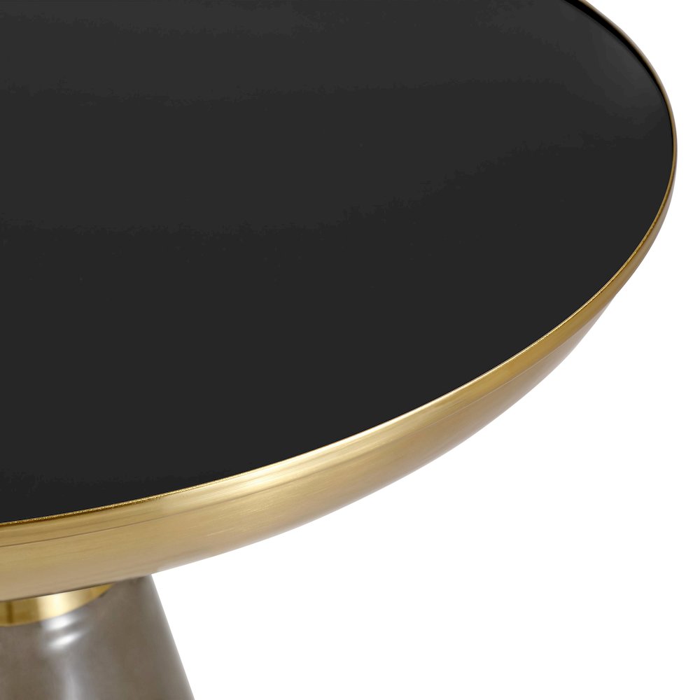 Hyalus Collection Glass Side table in Smoke