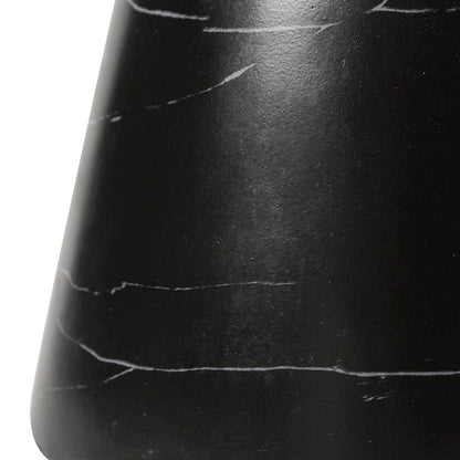 Isle Collection Fiberglass Outdoor Side Table in Marbled Black