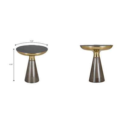 Hyalus Collection Glass Side table in Smoke