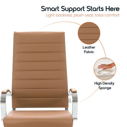 Benmar High-Back Leather Office Chair
