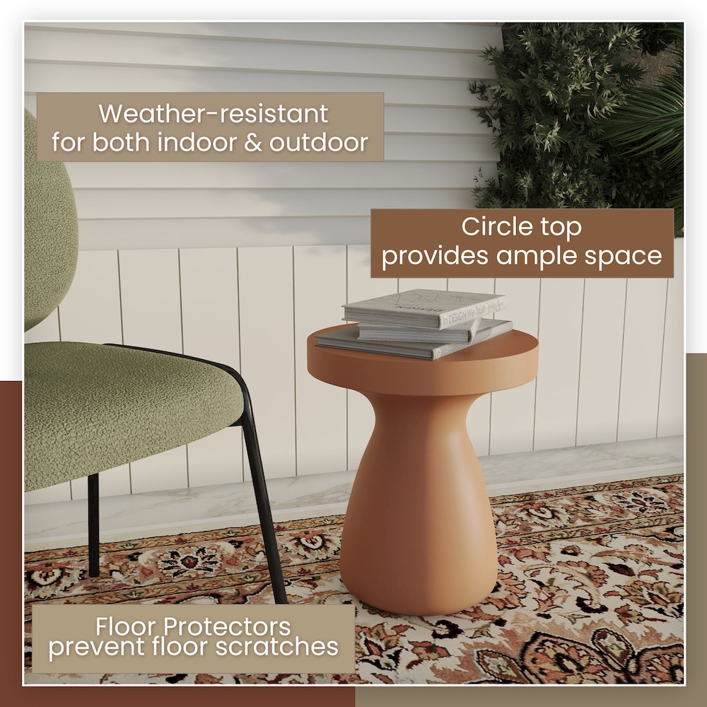 Modern Side End Table Wisp Series In Pink