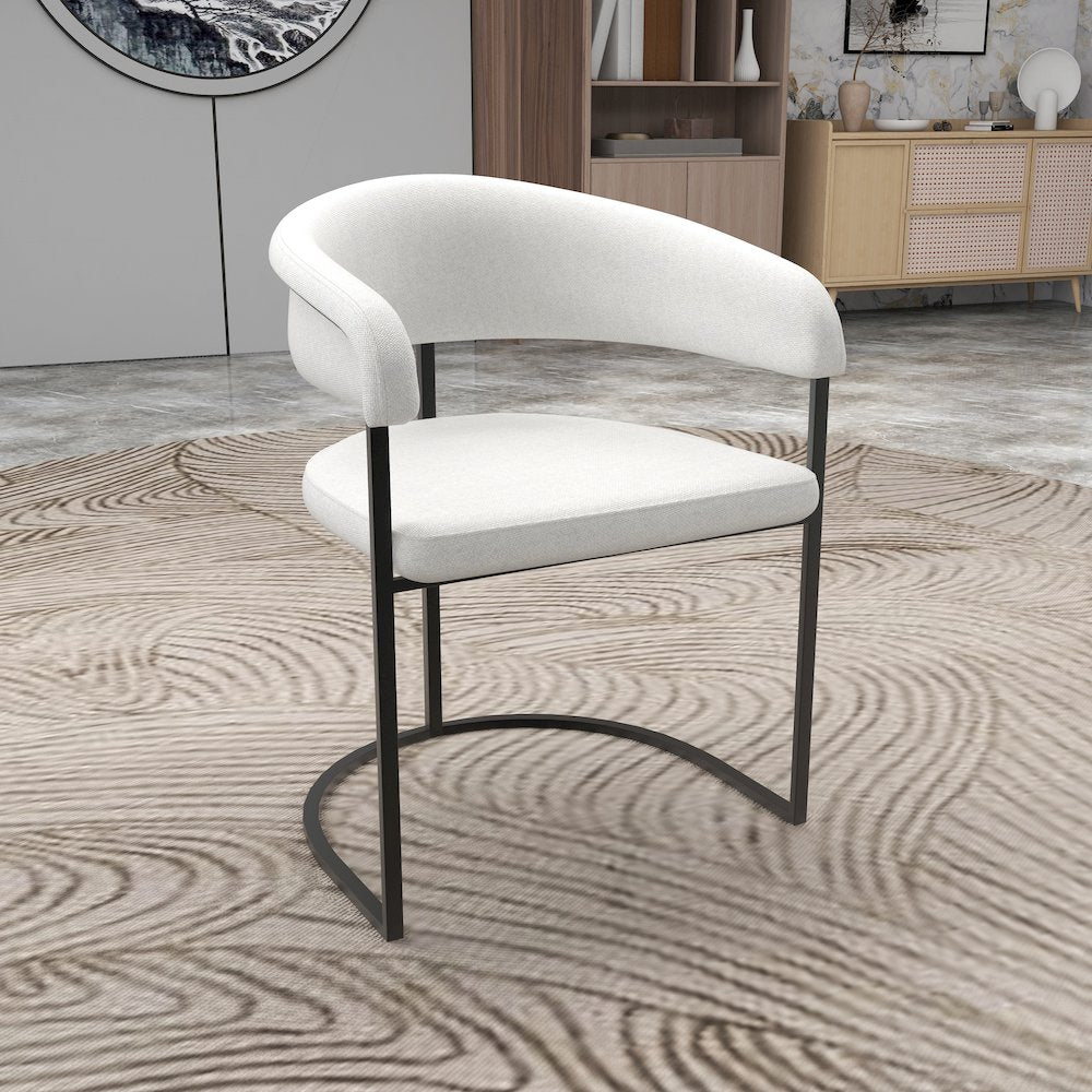 Aero Collection Modern Dining Chair in White