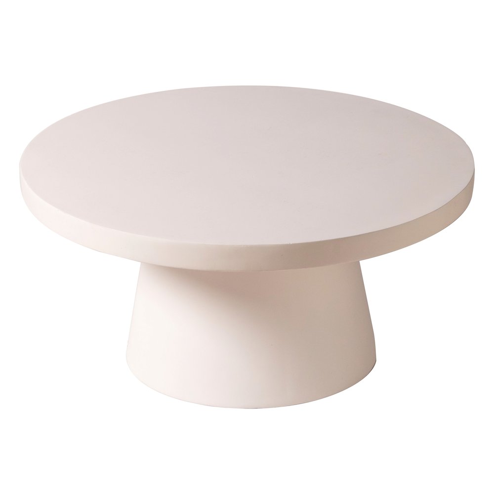 Dune Collection Fiberglass Outdoor Coffee Table In Grey