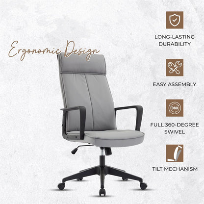 Aiaria Collection Modern Office Chair In Grey