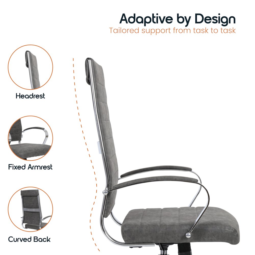 Benmar High-Back Leather Office Chair