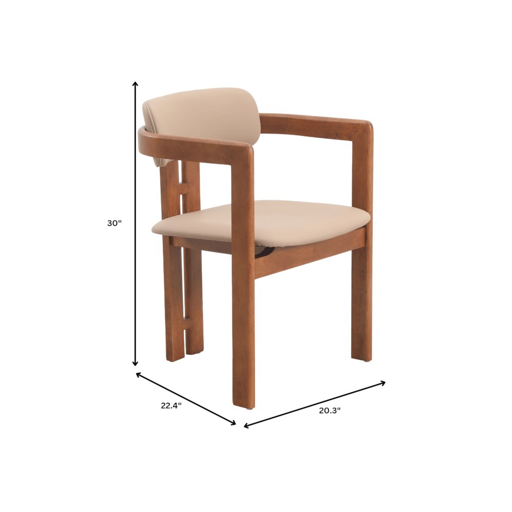Velo Series Modern Dining Cha...rk Natural Wood with Taupe Seat Set of 4