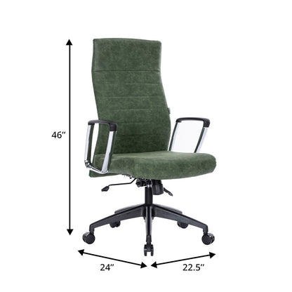 Hilton Leather Office Chair in Green