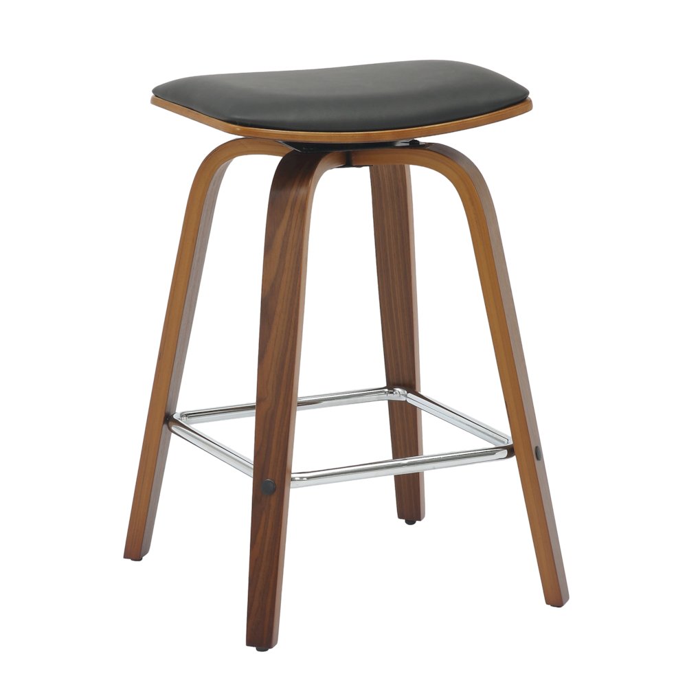 Wooden Counter Stool in Black