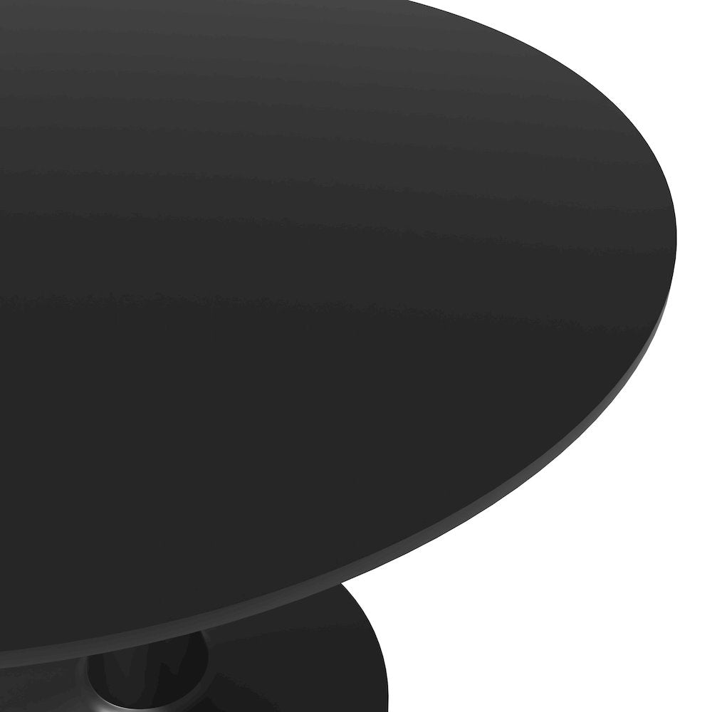 Bristol, 40" Round dining table in Black Base with Black top