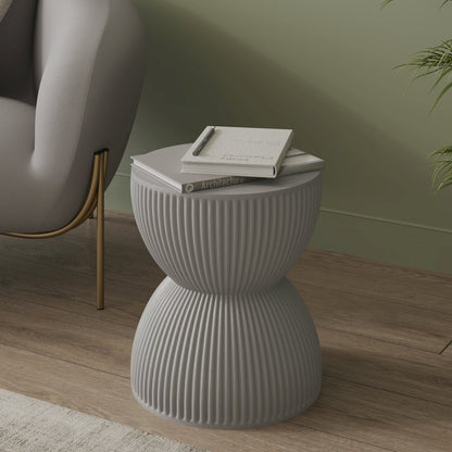 Modern Side End Table Spire Series In Grey