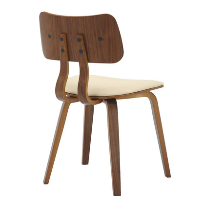 5-Piece Dining Set in Walnut/Cream