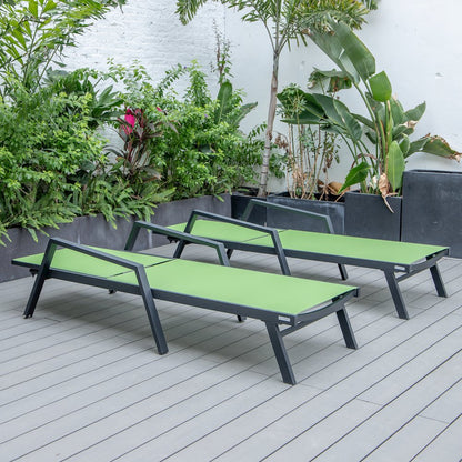 Marlin Patio Chaise Lounge Chair in Green