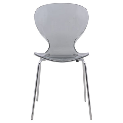 Modern Oyster Transparent Side Chair