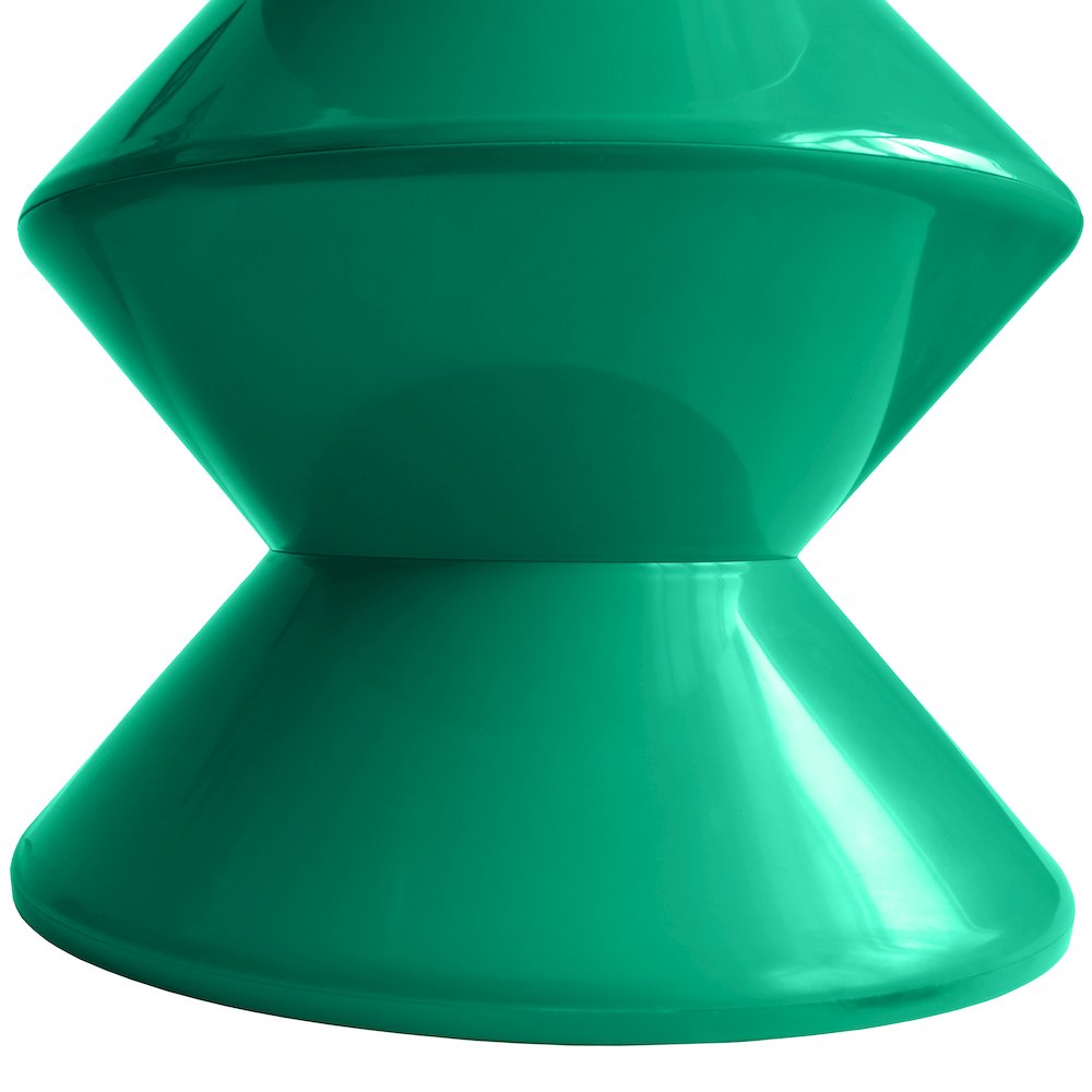 Aura Modern Plastic Side End Table, Indoor/Outdoor Use, Green