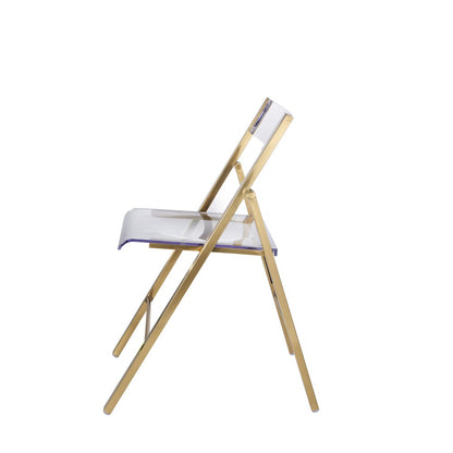 Menno Mid-Century Modern Acrylic Folding Chair