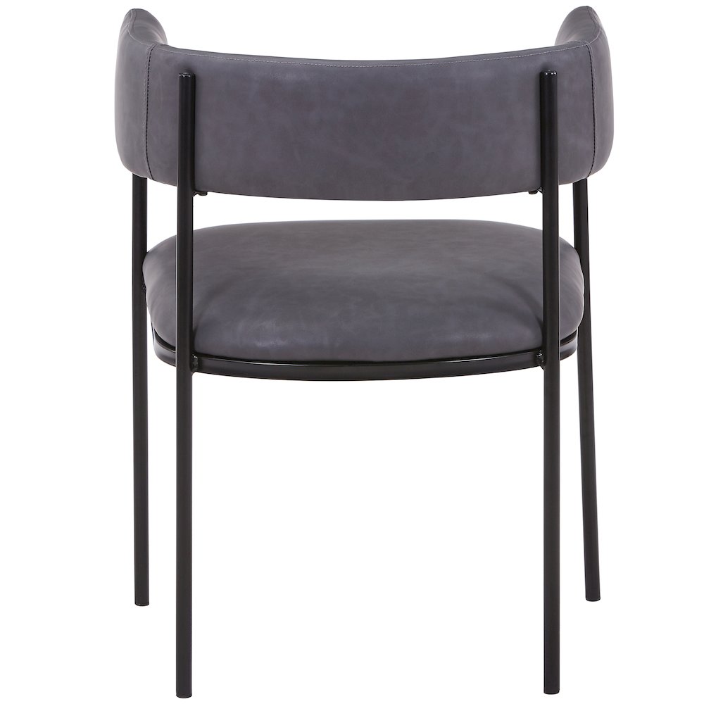 Cyril Collection Modern Chair in Charcoal