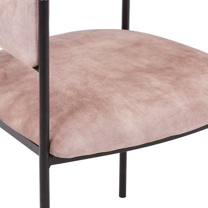 Cyril Collection Modern Chair in Light Brown Velvet