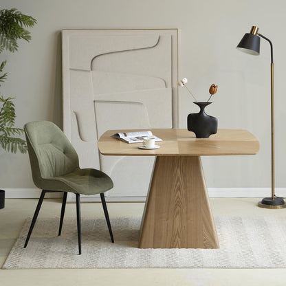 Zephry Collection Modern Dining Wooden Square Dining Table in Natural Wood
