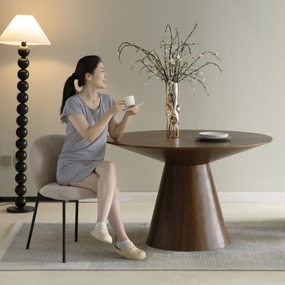 Fynix Collection Modern Dining Table In walnut