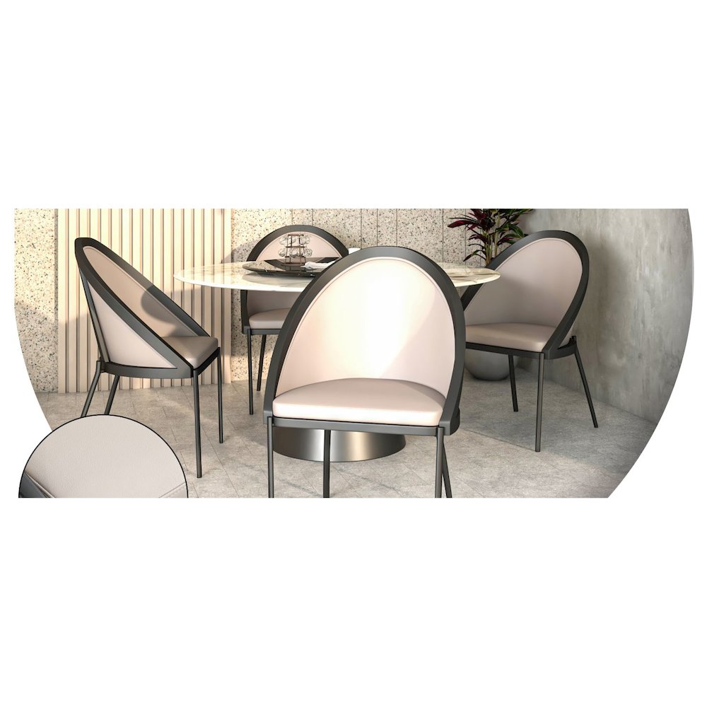Urbane Collection Modern Dining Chair in Light Grey