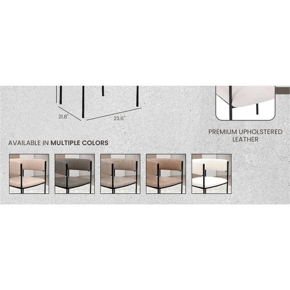 Gavin Series Modern Chair Black Frame in Charcoal