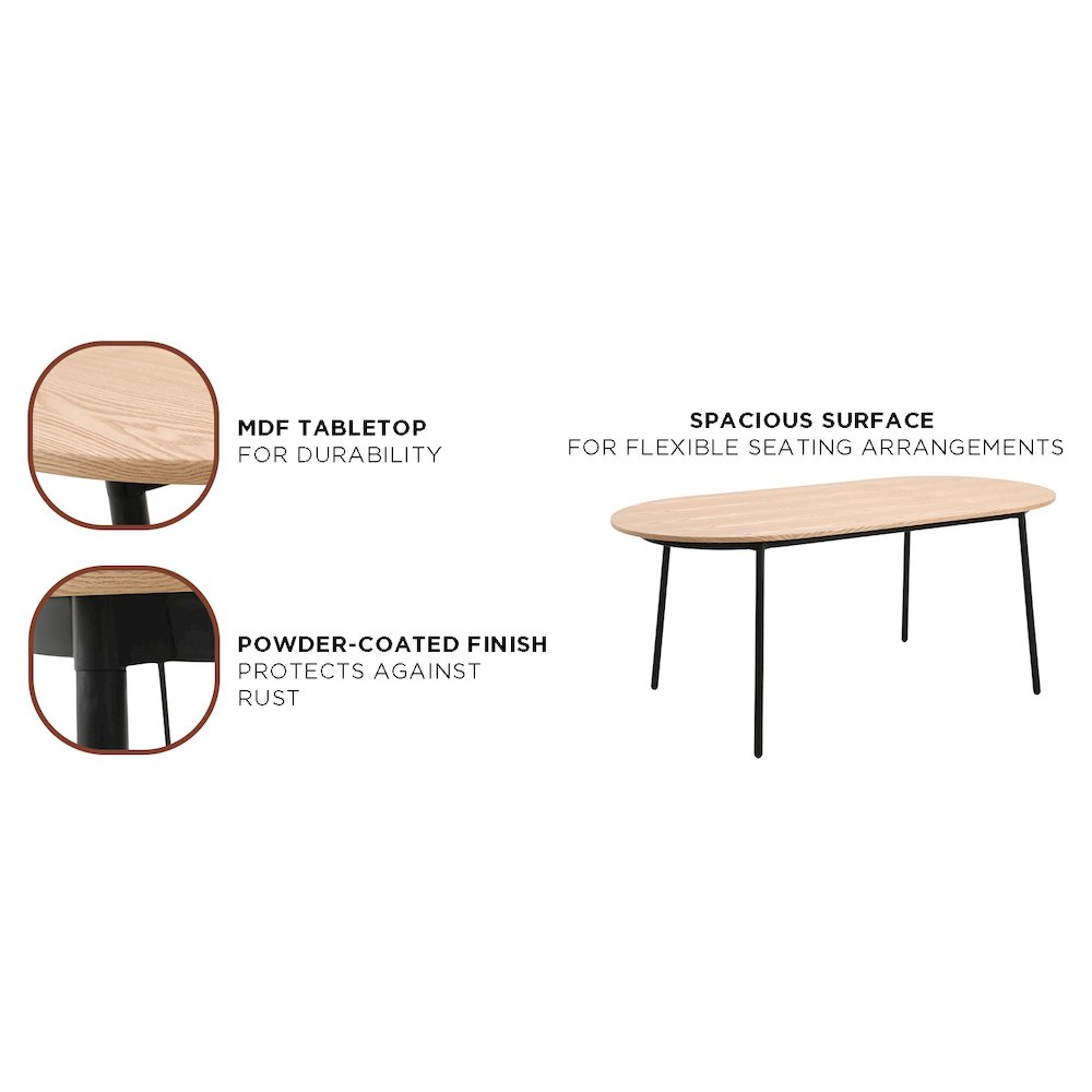 Tule 9-Piece Dining Set in Steel Frame with 8 Upholstered Seat Dining Table