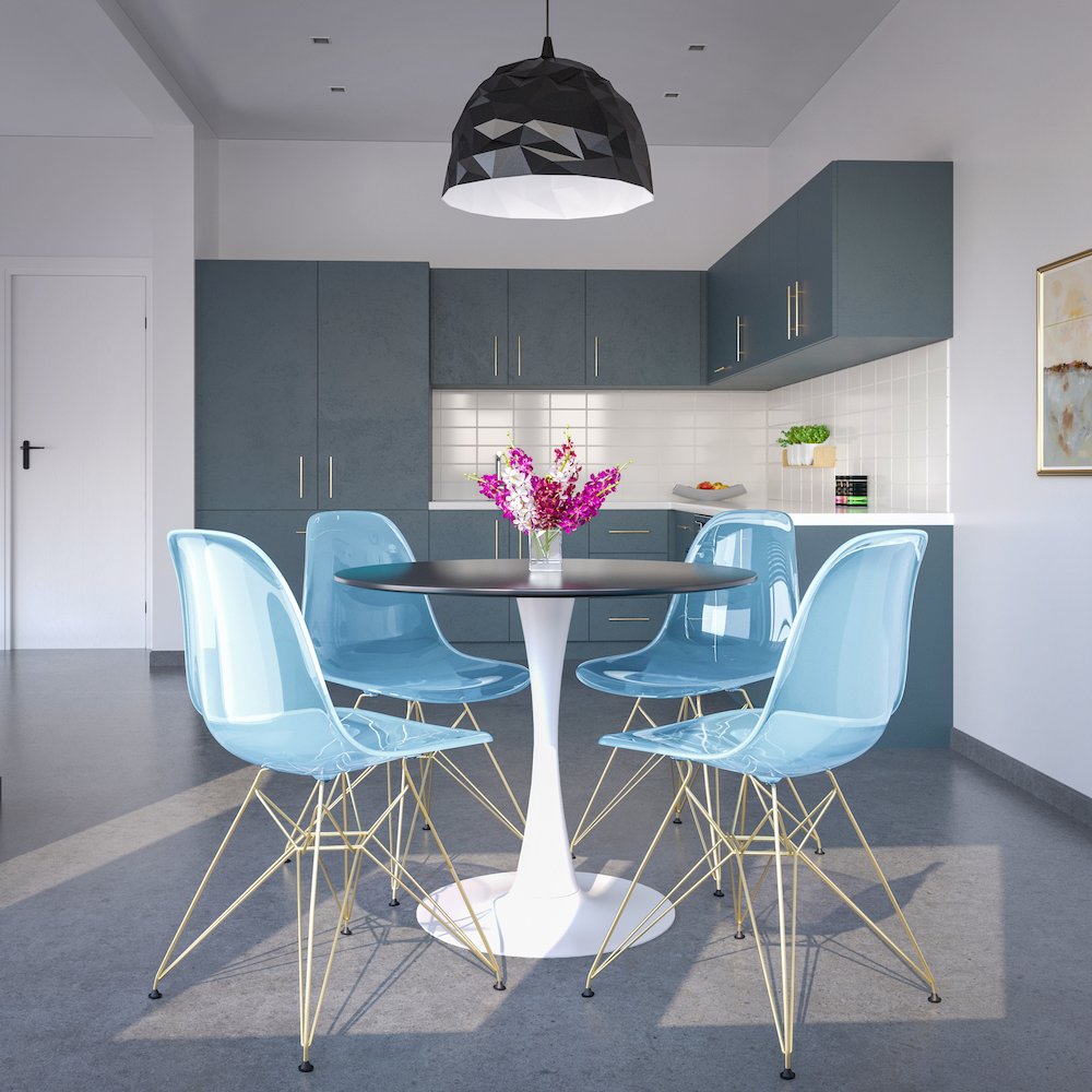 5-Piece Dining Set with 35" Round Dining Table