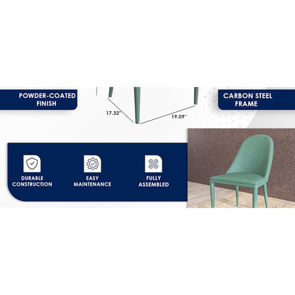 Seville Collection Modern Dining Chair in Green