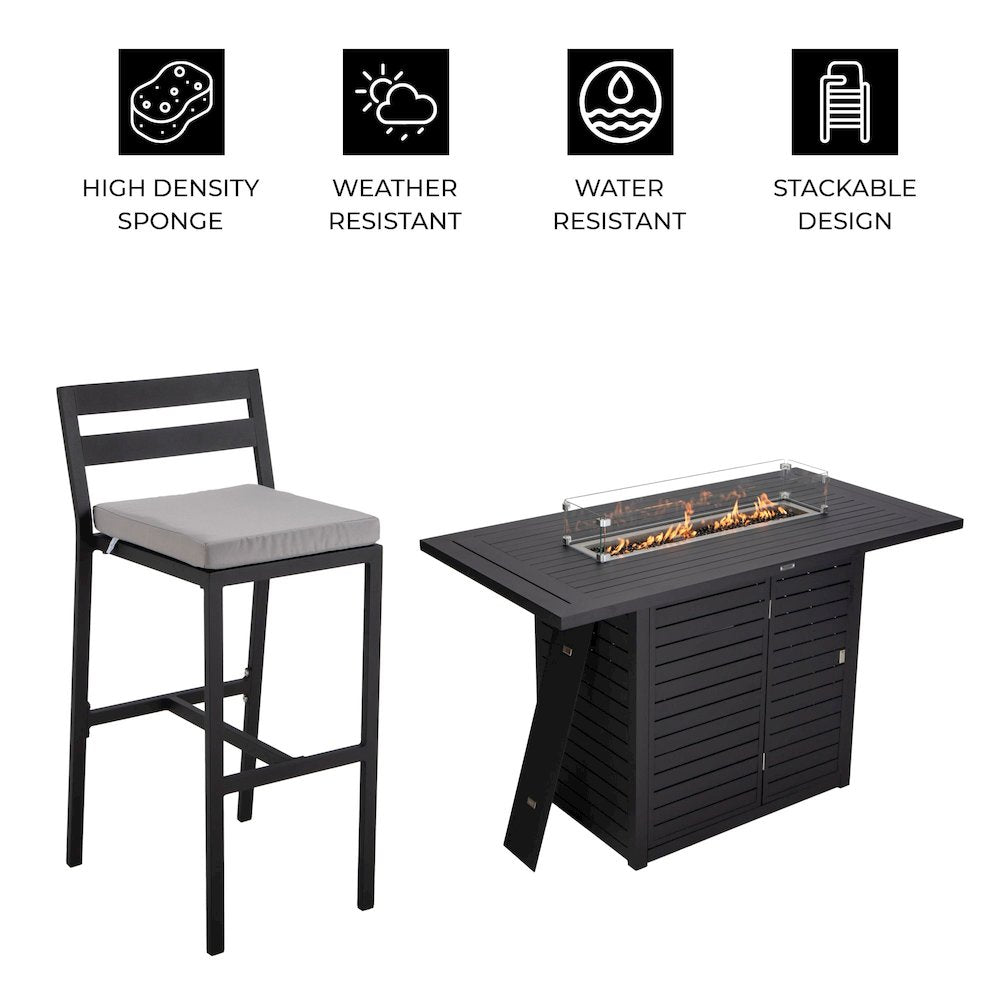 Chelsea Collection Aluminum Outdoor Dining Set