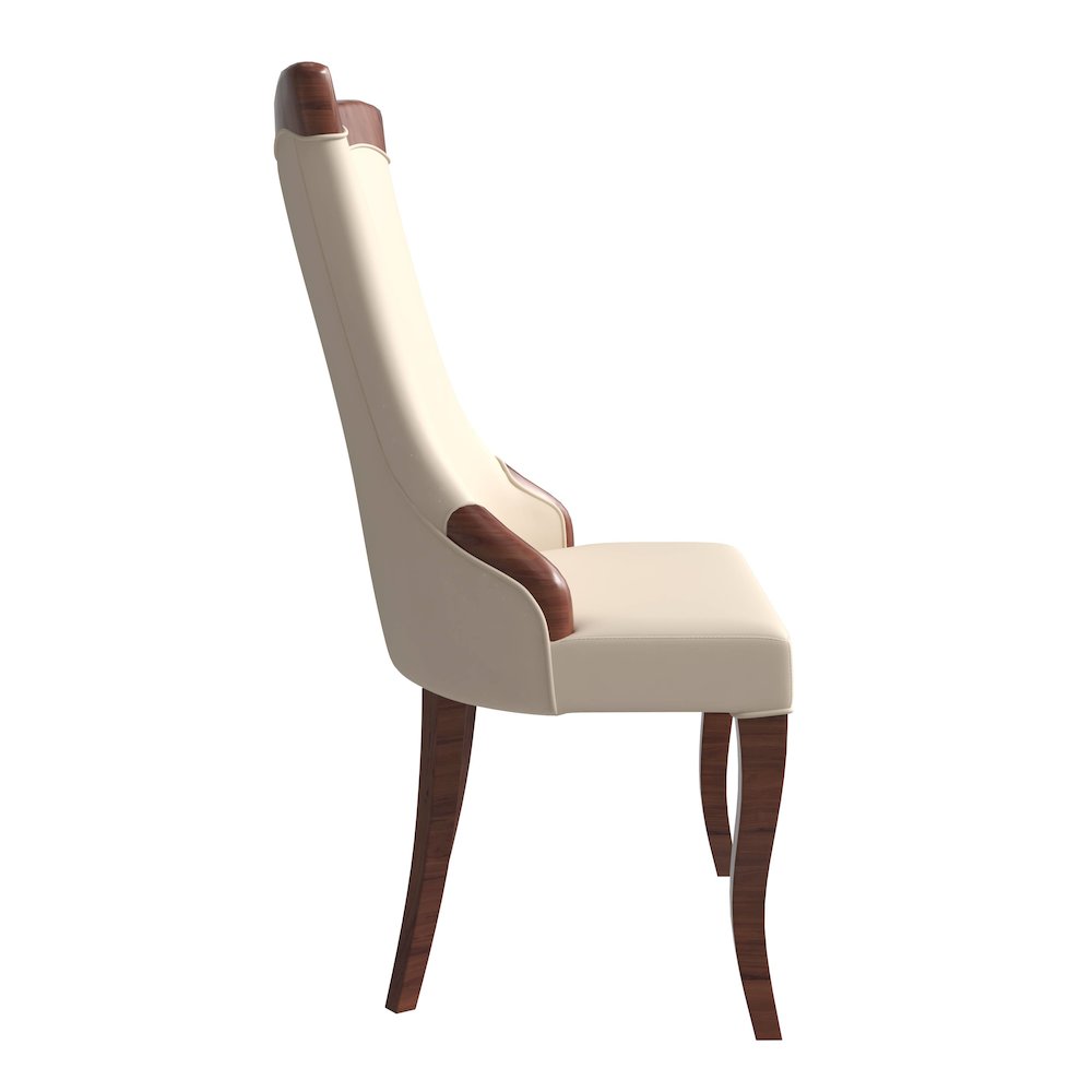 Novara Collection Modern Wooden Dining Chair in Light Toupe Set of 2