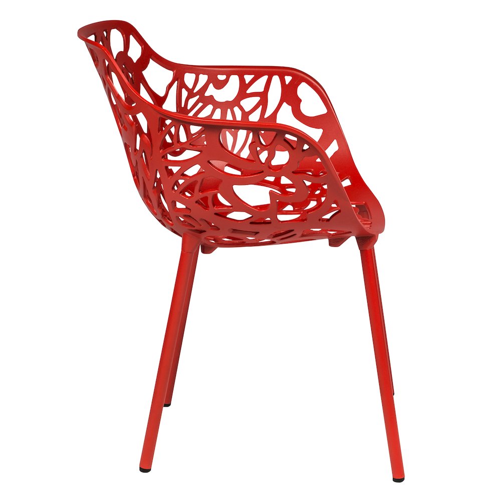 Modern Devon Aluminum Armchair, Set of 2