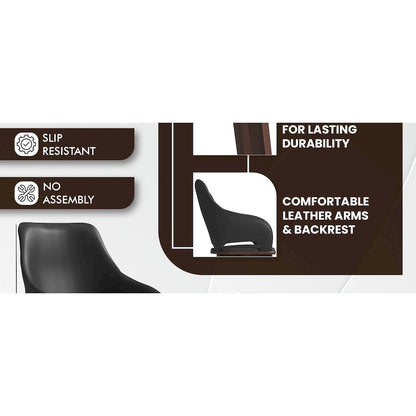 Vivara Collection Modern Dining Chair in Dark Grey
