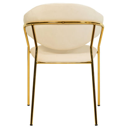 Bella Collection Modern Dining Chair in Off White