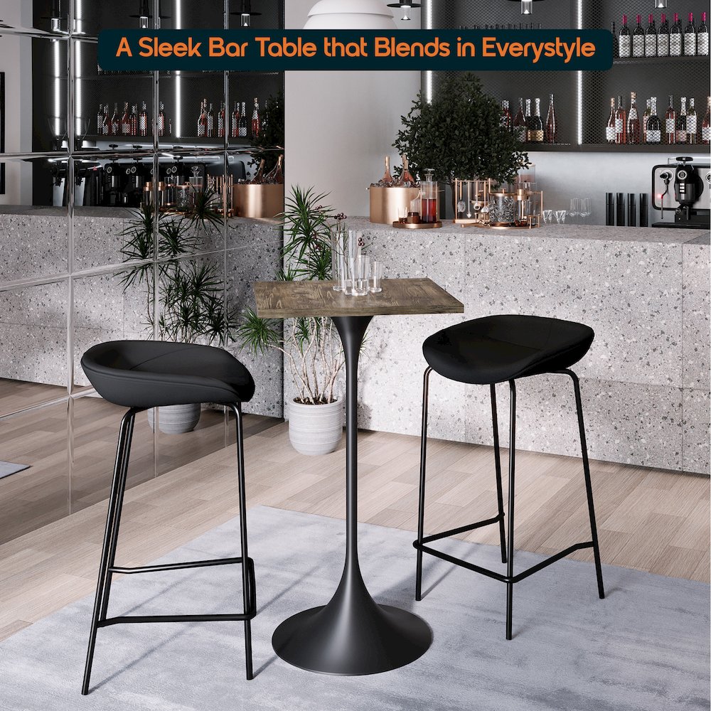 Verve Collection 24 Square Top Bar Height Table