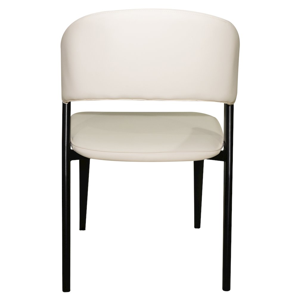 Aspen Collection Modern Dining Chair Black Frame in White