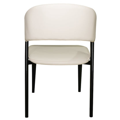 Aspen Collection Modern Dining Chair Black Frame in White