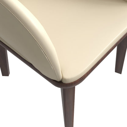 Vivara Collection Modern Dining Chair in Off White Set of 2