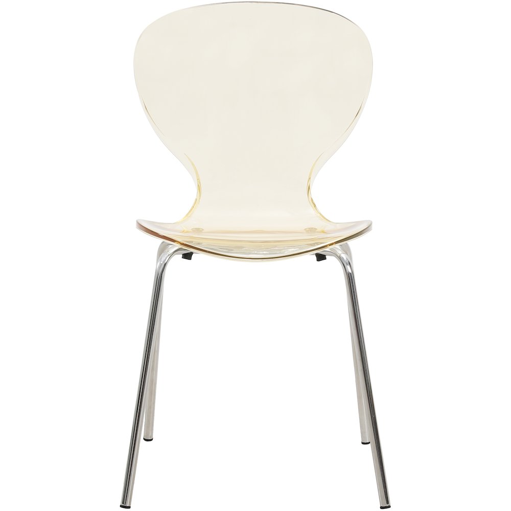 Modern Oyster Transparent Side Chair Set of 4