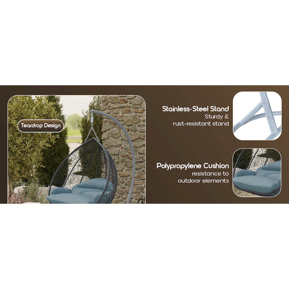 Recluse Collection Modern Outdoor Swing Chair